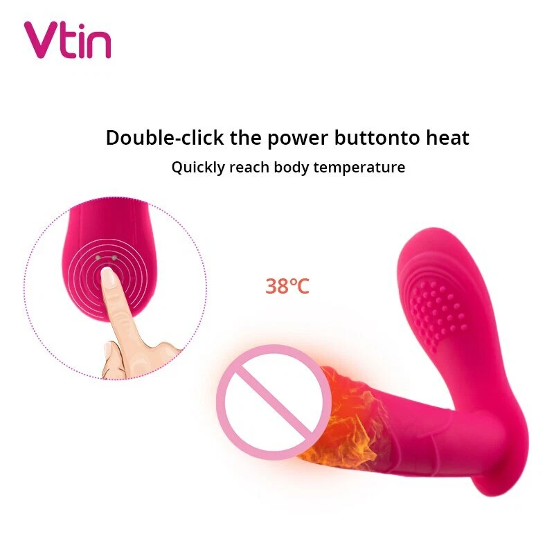 CUS-G Point Massage Wand Vibrator Wireless Rabbit Vibrator Heated Sex Toy for Women