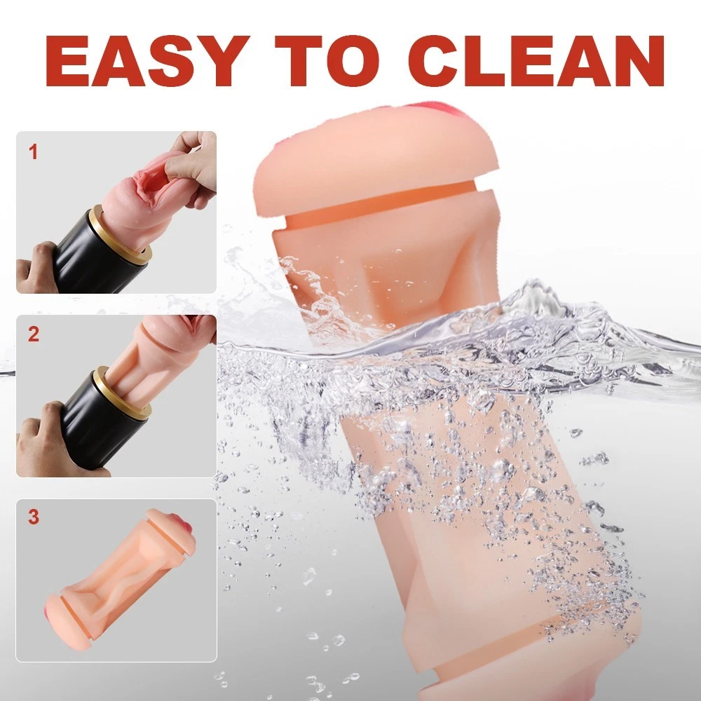 CUS-Electrically-powered realistic vibrating handheld portable pocket urinal oral sex toy vaginal cup sex toy