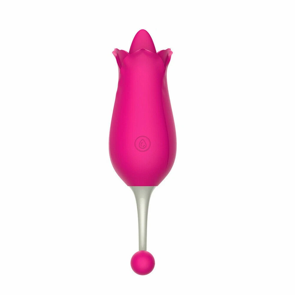 CUS-Red flower bullet-shaped tongue vibrator G-spot female sex toy for couples