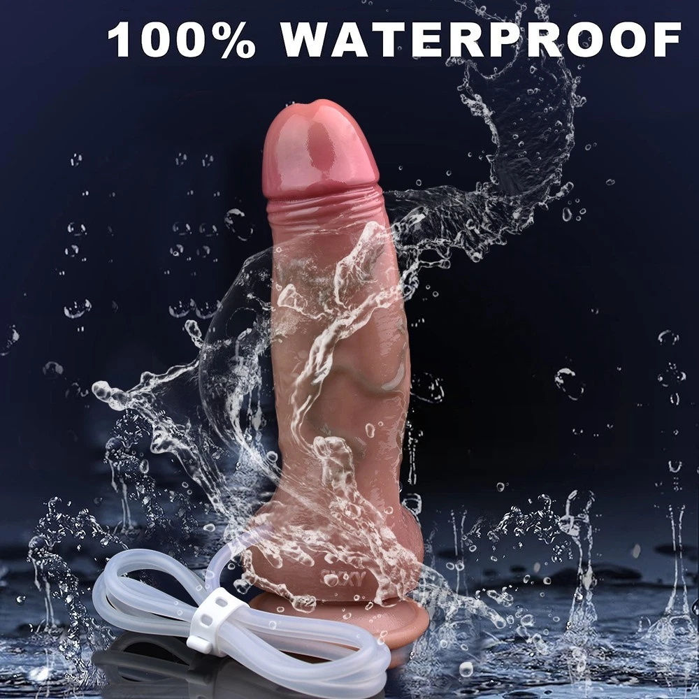 CUS-Realistic simulation of ejaculation fake penis, large and thick head of the penis, suction cup type penis-anus female erotic toy